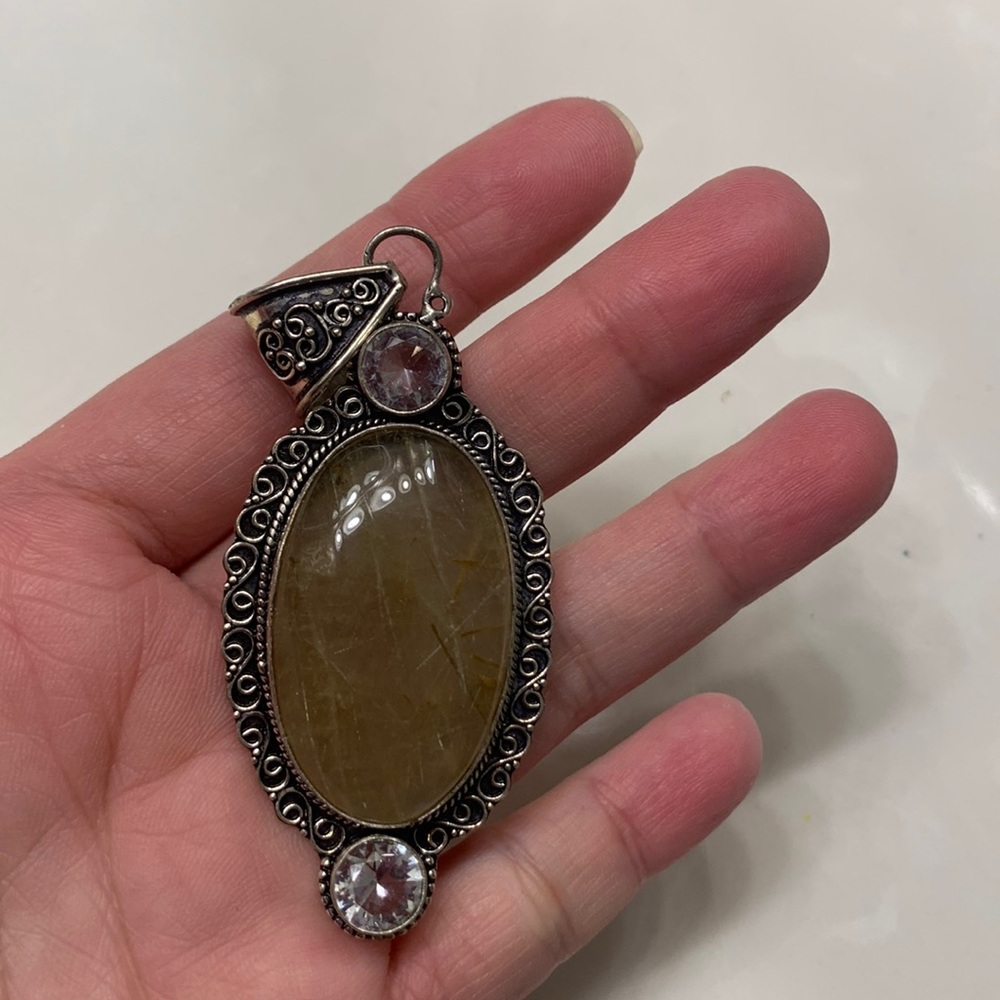 Rutilated pendant 925